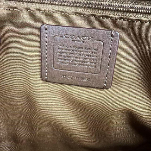 Coach Katy Satchel Crossbody In Signature Canvas In Fuchsia Khaki 2558 NWT - Picture 10 of 15